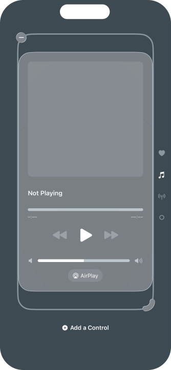 Press the remove icon on the required Control Centre page to remove it from Control Centre.