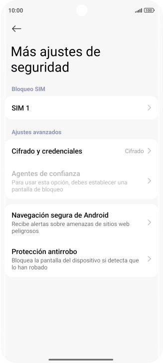 Pulsa el nombre de la tarjeta SIM.
