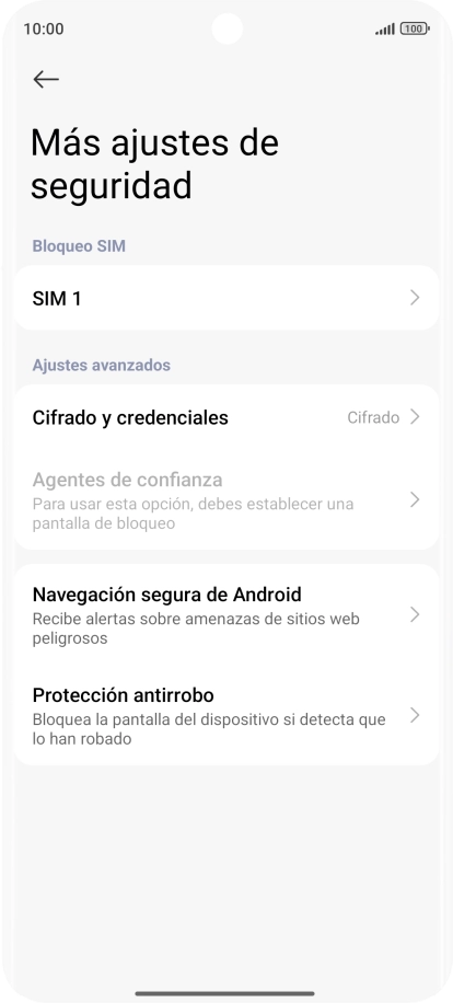Pulsa el nombre de la tarjeta SIM.