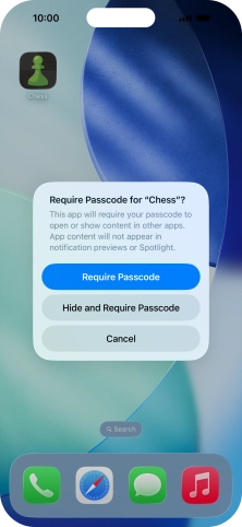 Press Require Passcode.