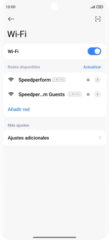 Pulsa la red deseada.