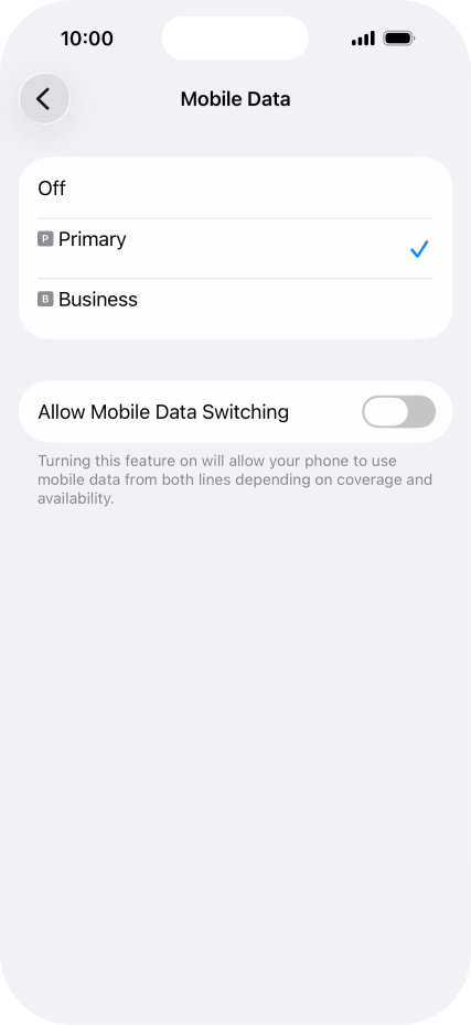 Press the required price plan.