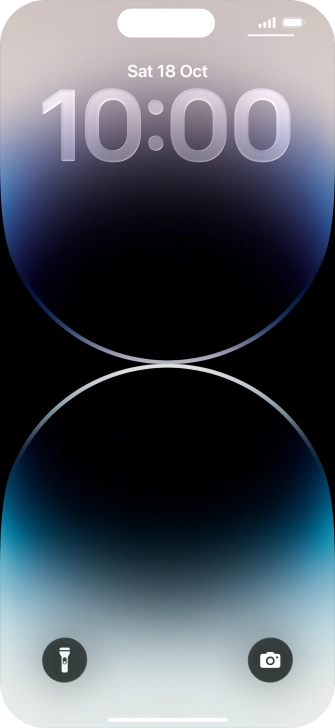 Slide your finger upwards starting from the bottom of the screen.