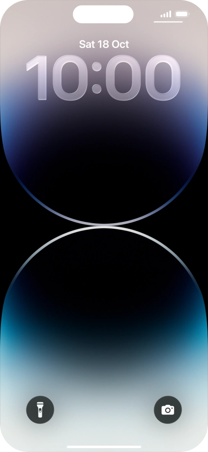 Slide your finger upwards starting from the bottom of the screen.