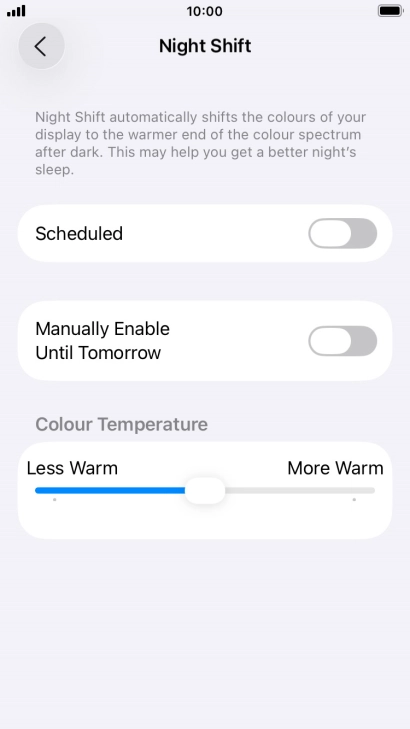 Press the indicator next to 