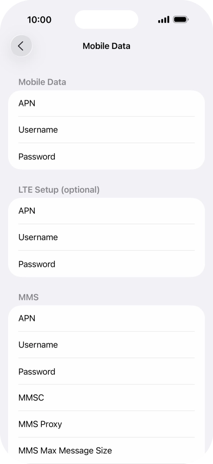 Press APN and key in wap.vodafone.co.uk.