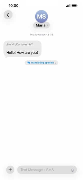 Press Translating ‹language› and follow the instructions on the screen to select language display or exit Live Translation.
