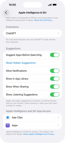Press the required app.