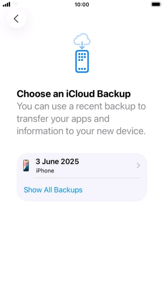 Press the required backup and your phone restores the content of the selected backup. Subsequently, follow the instructions on the screen to set up your phone and prepare it for use.