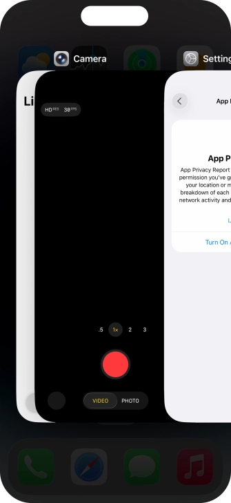 Slide upwards on the required application to end it.