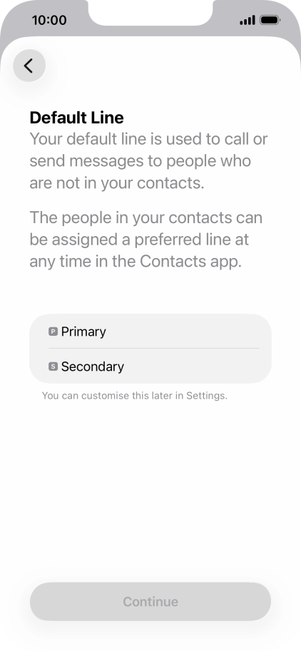 Press the required price plan.