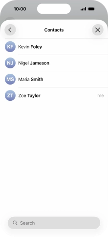 Press the required contact.