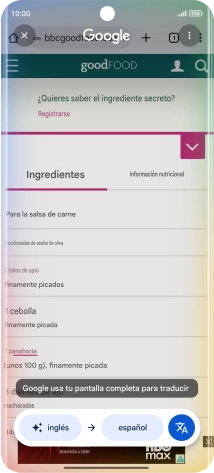Sigue las indicaciones de la pantalla para seleccionar los ajustes de idioma deseados y utilizar la función.