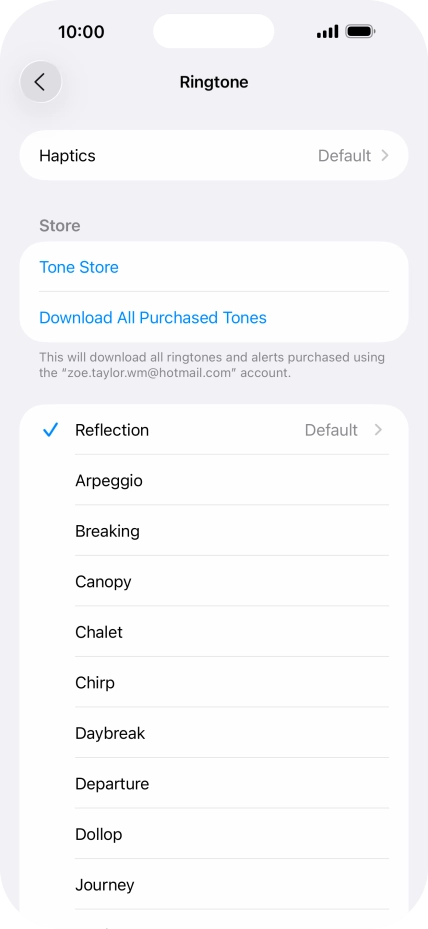 Press the required ring tones to hear them.