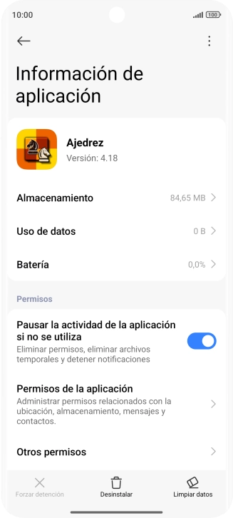 Pulsa Limpiar datos.