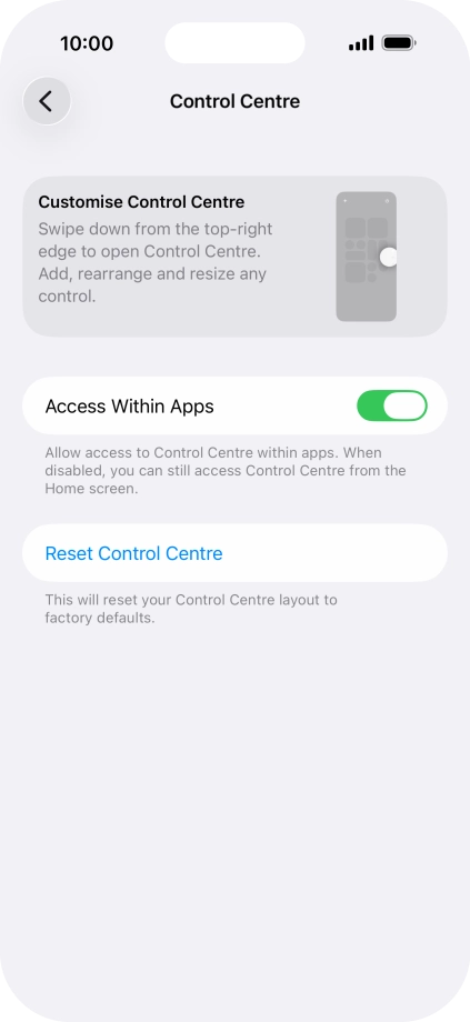 Press the indicator next to 