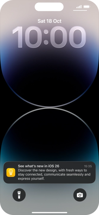 Press the required notification and follow the instructions on the screen to use the selected function.