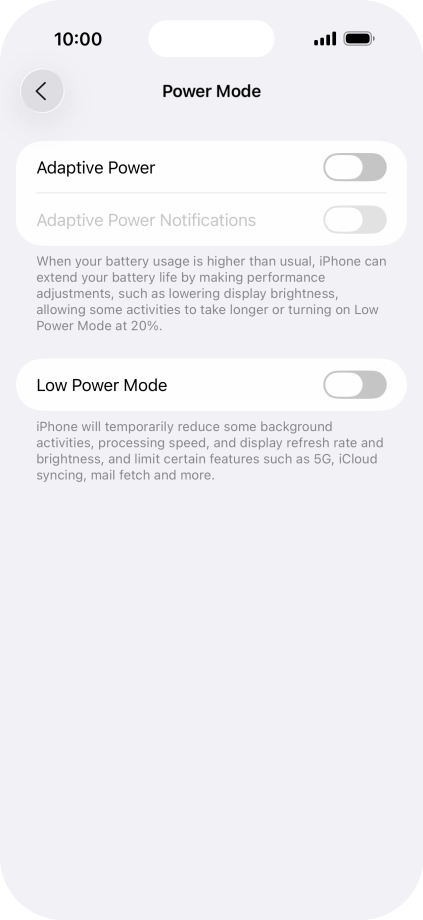 Press the indicator next to 