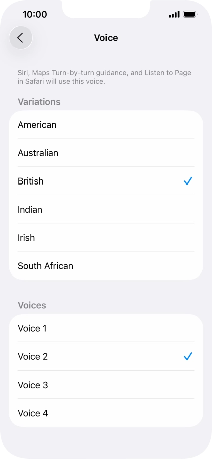 Press the required accent.
