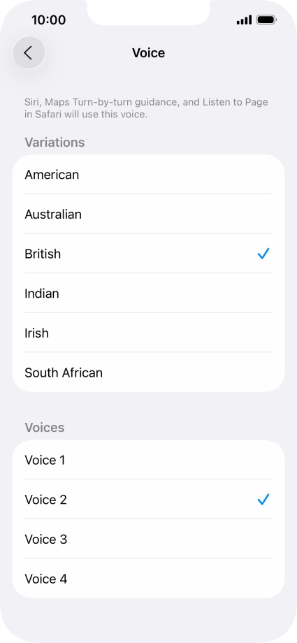 Press the required accent.