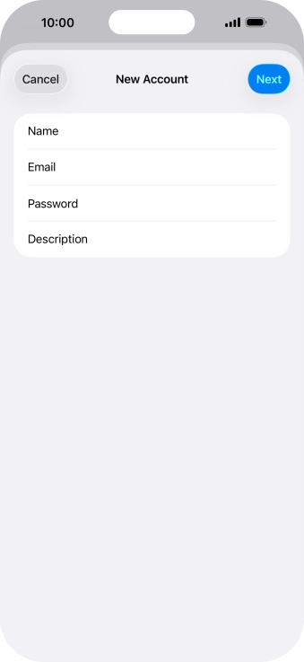 Press Description and key in the required name.