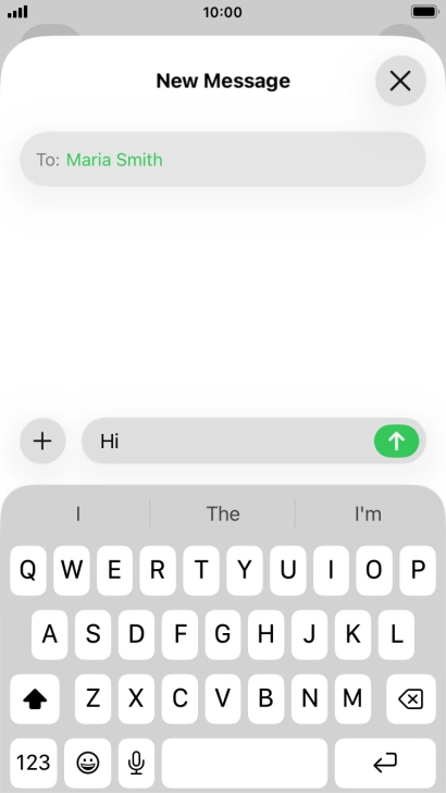 Press the send icon.