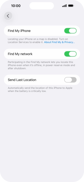 Press the indicator next to 