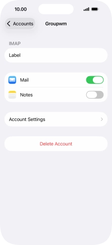 Press Account Settings.