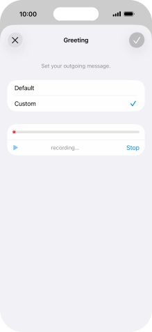 Press Stop to stop recording.