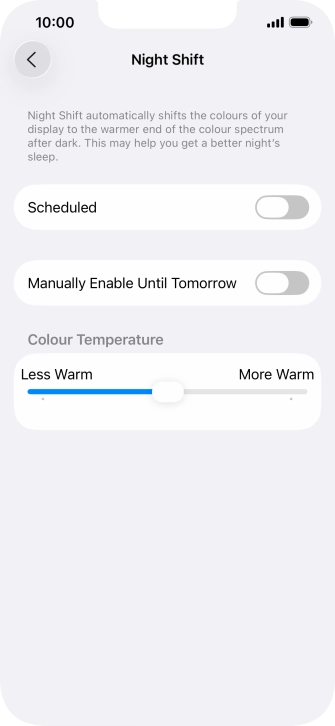 Press the indicator next to 