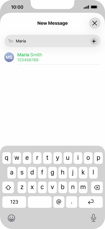 Press the required contact.