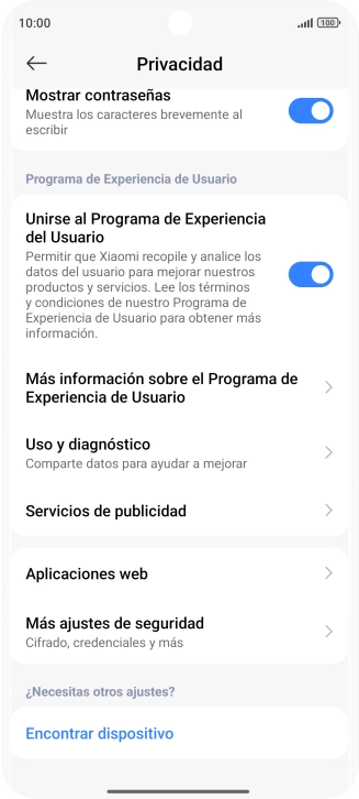 Pulsa Más ajustes de seguridad.