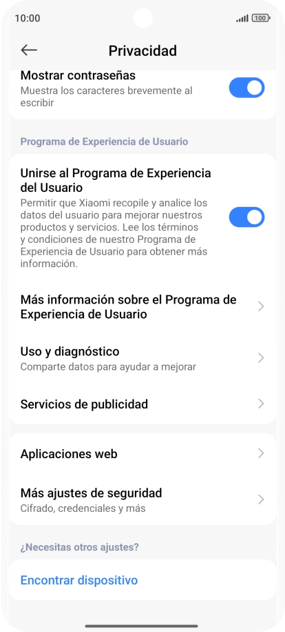 Pulsa Más ajustes de seguridad.