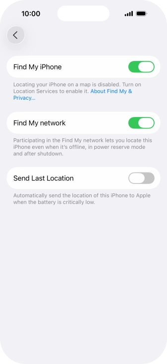 Press the indicator next to 