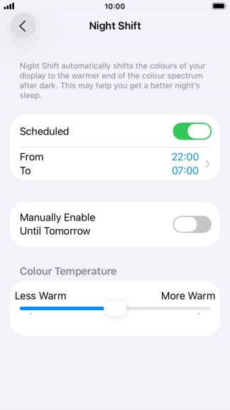 Press the indicator next to 