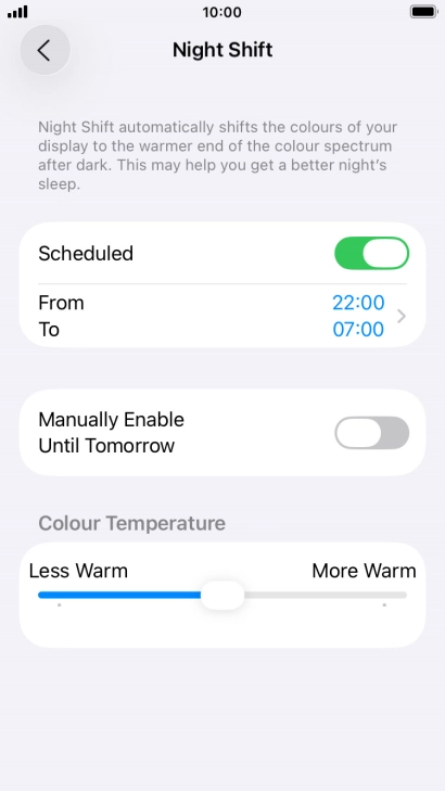 Press the indicator next to 
