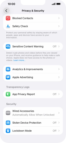 Press App Privacy Report.