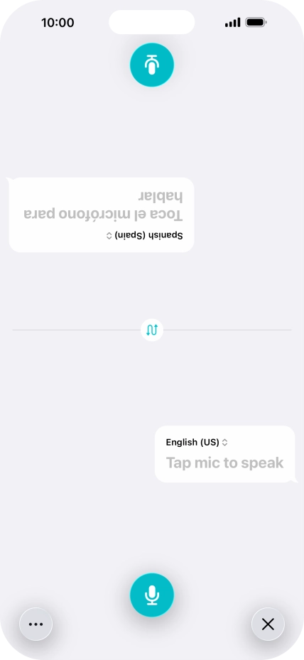 Press the end icon to end two-way view.