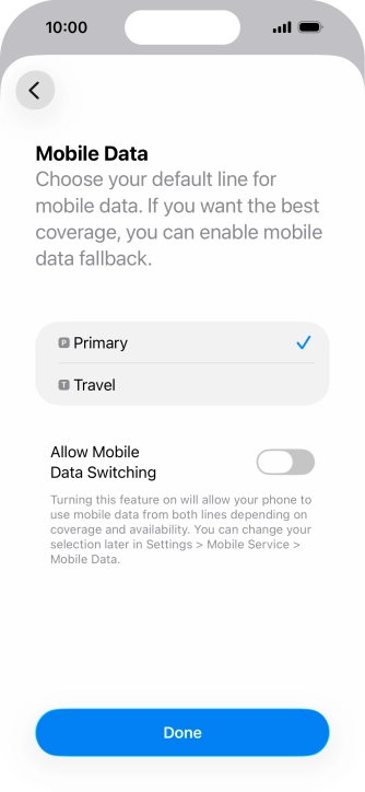 Press the indicator next to 