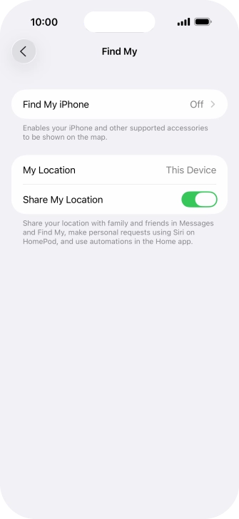 Press Find My iPhone.