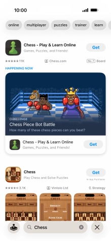 Press the required app.