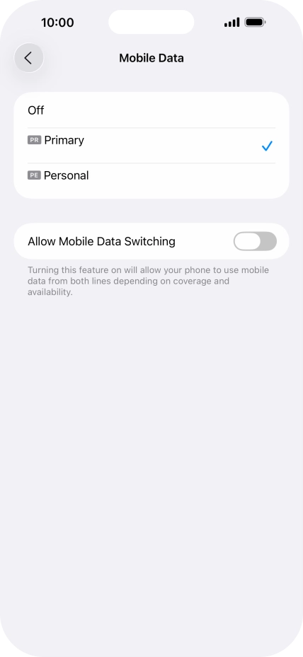 Press the required price plan.