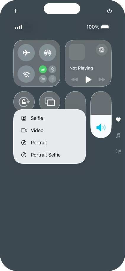 Press and hold the required function to see more actions.
