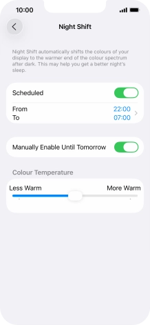 Press and drag the indicator below 