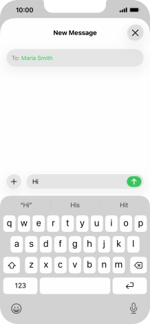 Press the send icon.