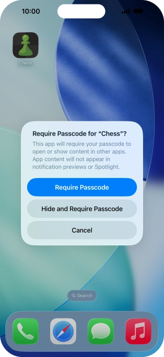 Press Require Passcode.