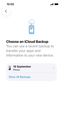 Press the required backup and your phone restores the content of the selected backup. Subsequently, follow the instructions on the screen to set up your phone and prepare it for use.