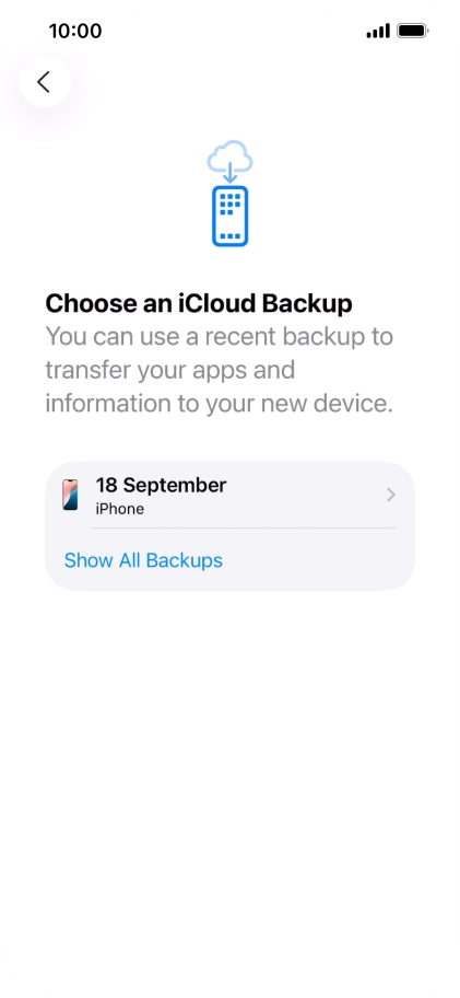 Press the required backup and your phone restores the content of the selected backup. Subsequently, follow the instructions on the screen to set up your phone and prepare it for use.