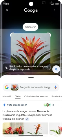 Sigue las indicaciones de la pantalla para utilizar los resultados de búsqueda.