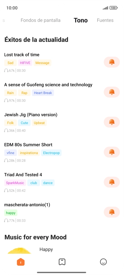 Desliza el dedo hacia la derecha desde la parte izquierda de la pantalla.